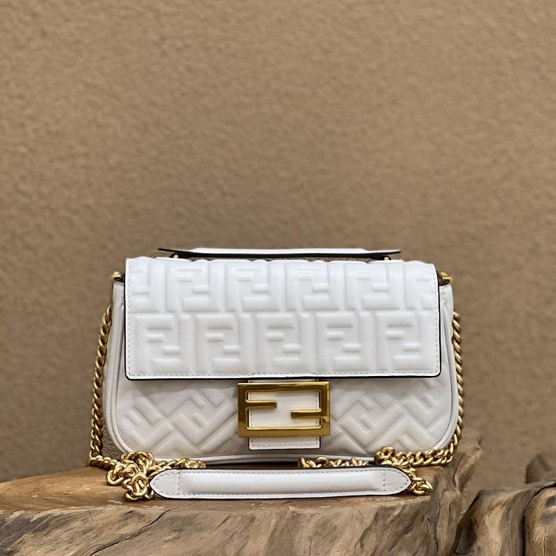 Fendi Clutches Shoulder Bag 8BR793 Leather White (Top Quality)